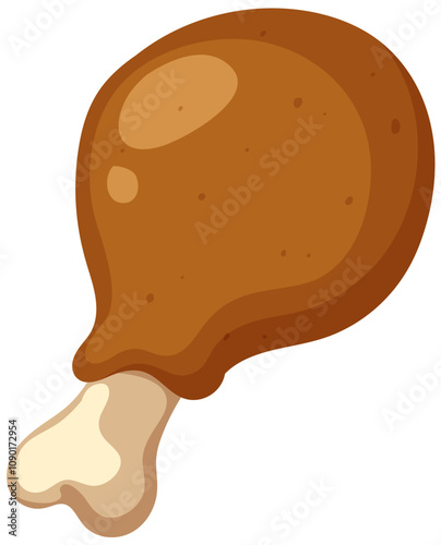 Iconic Chicken Drumstick Illustration