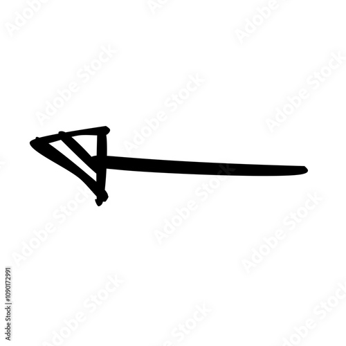 hand drawn cute simple left arrow icon