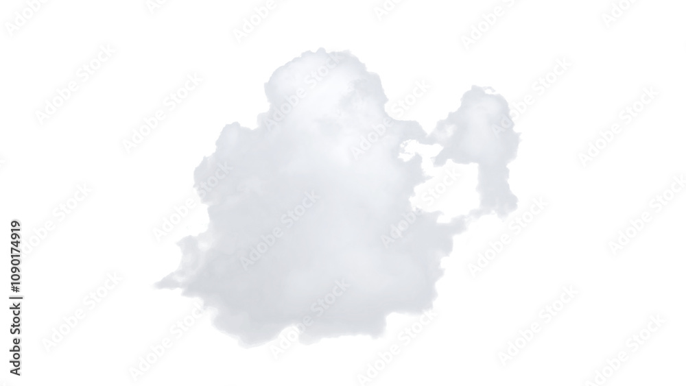 Fototapeta premium Cut out of a cloud on transparent