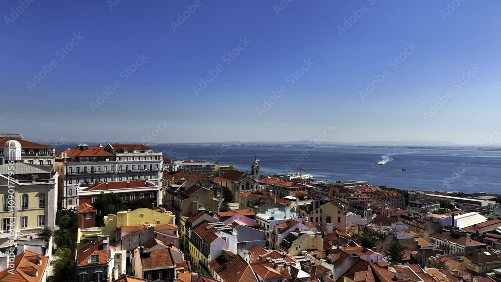 Drone shot from Lisbon, Portugal.