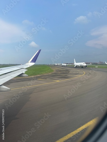 airplane at the airfield