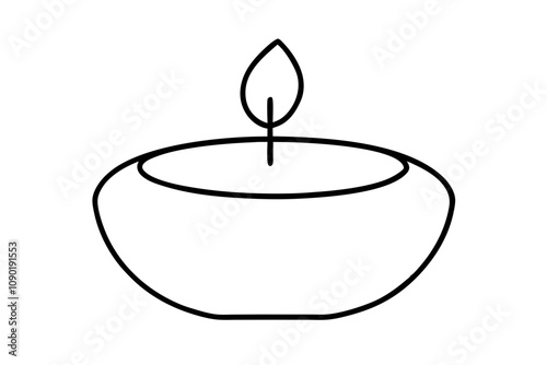 Luxury candle holder | isolated silhouette vector illustration on white background