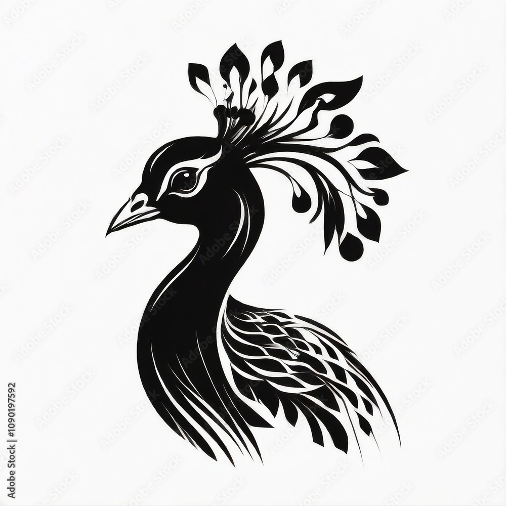 Obraz premium Peacock vector illustration 1