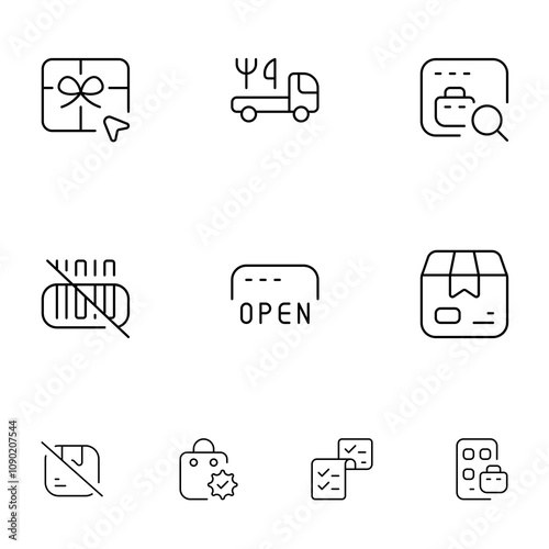  E-Commerce Thin Icons Set Vol. 4 photo