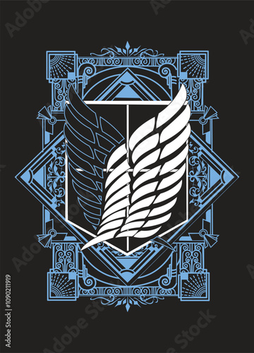 SNK Attack On Titan Survey Cops Logo T-Shirt