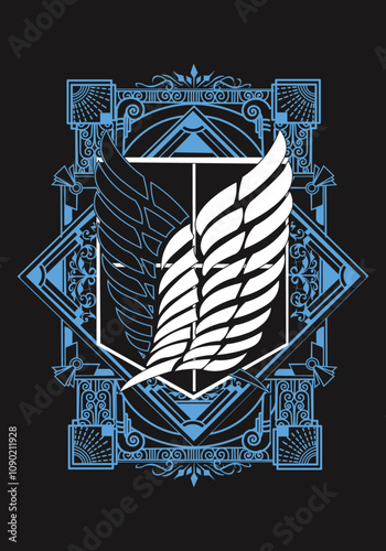 SNK Attack On Titan Survey Cops Logo T-Shirt