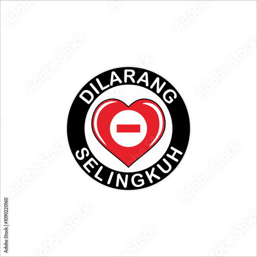 Sticker no cheating with white background