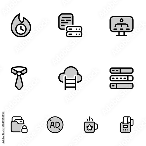 Business Duotone Icons Set