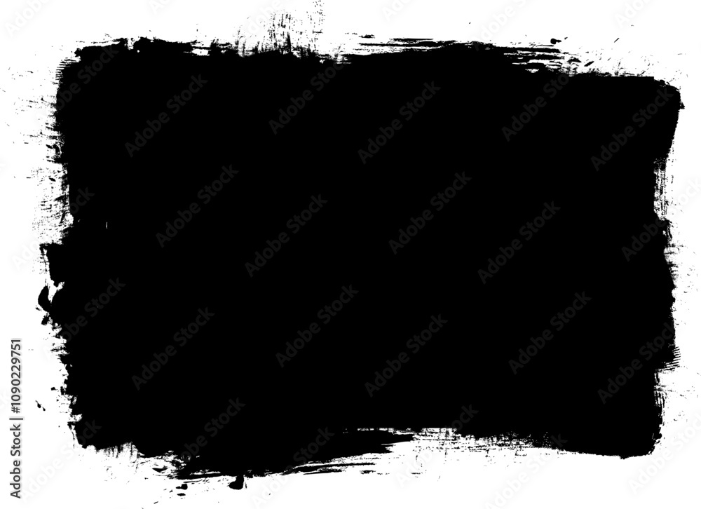 black banner label brushed painting abstract background