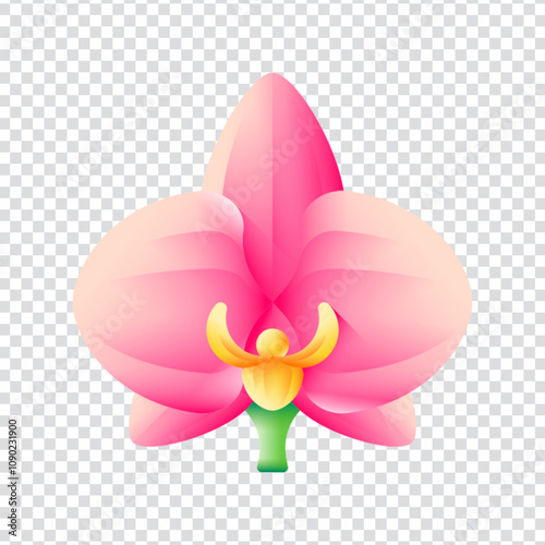 Elegant orchid vector design in EPS 10 format. This beautifully detailed floral illustration showcases the exotic charm and delicate beauty of orchid flowers, ideal for use in wedding invitations, spa