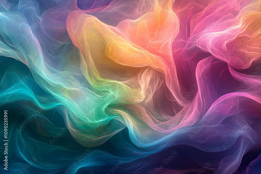 Obraz premium Colorful abstract smoke or cloud texture background.