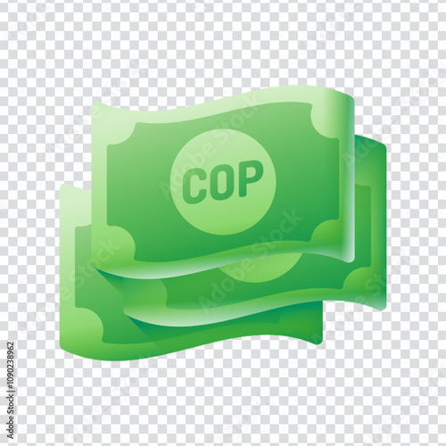 Modern flat vector illustration of the Peso currency symbol, commonly used in countries such as Mexico, Colombia, Argentina, Chile, and the Philippines. Perfect for use in financial apps, internationa