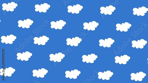 animated white cloud flying in the sky repeatedly background photo