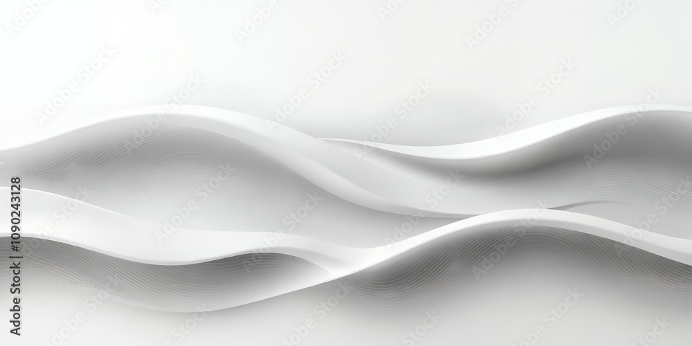 Abstract white waves, flowing design. Abstract white waves, flowing design.