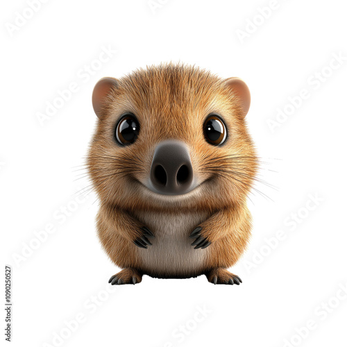 Adorable 3D Render of a Happy Quokka