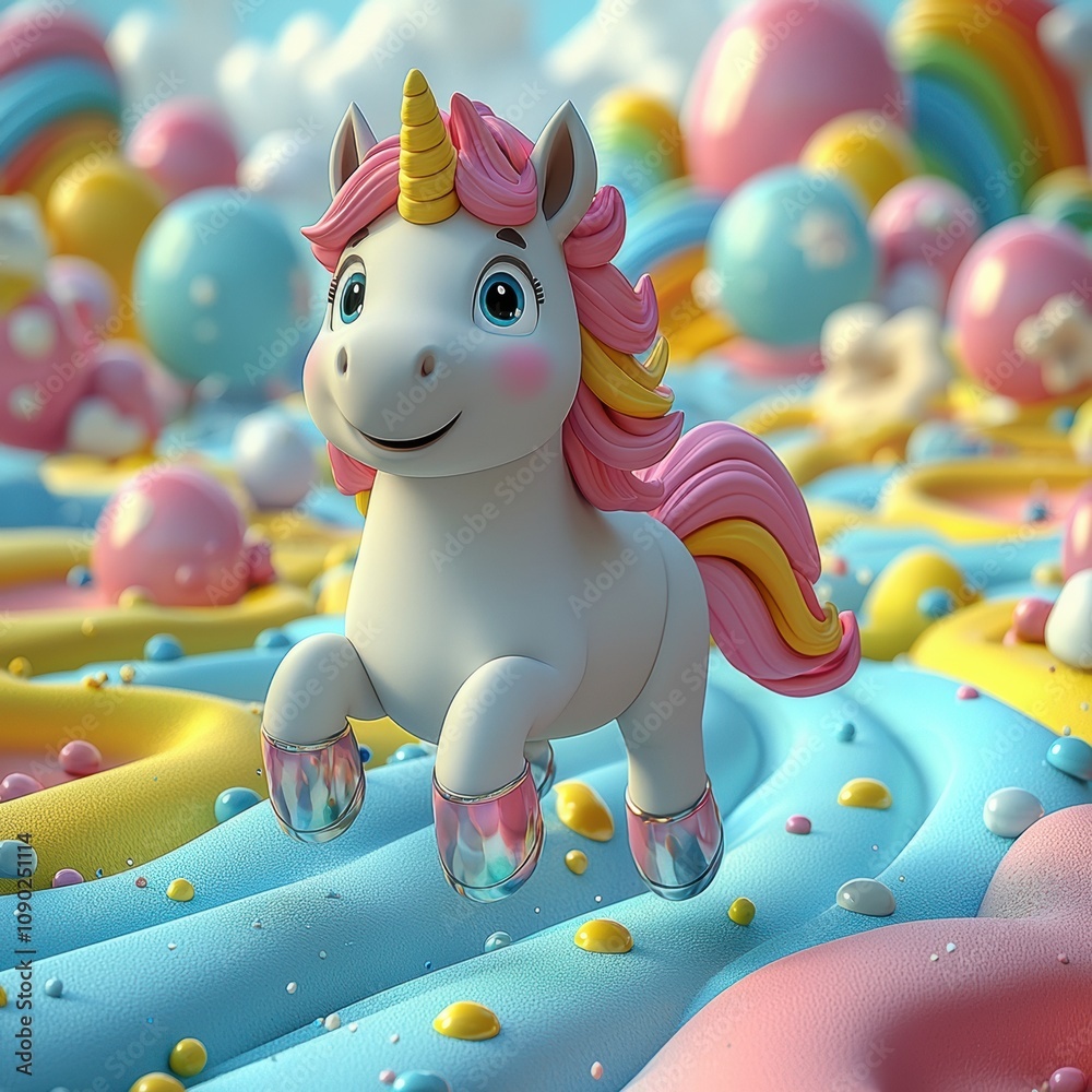 Fototapeta premium Candyland Unicorn Adventure 