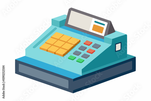  Cash register isometric vector design