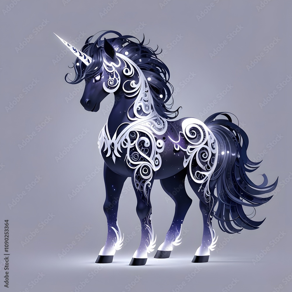 Fototapeta premium 2014 Year of the Horse: A Wild Mustang Gallops Across the Open Range