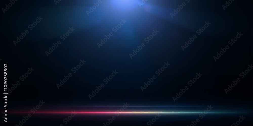 Fototapeta premium Abstract dark blue background with light streaks.