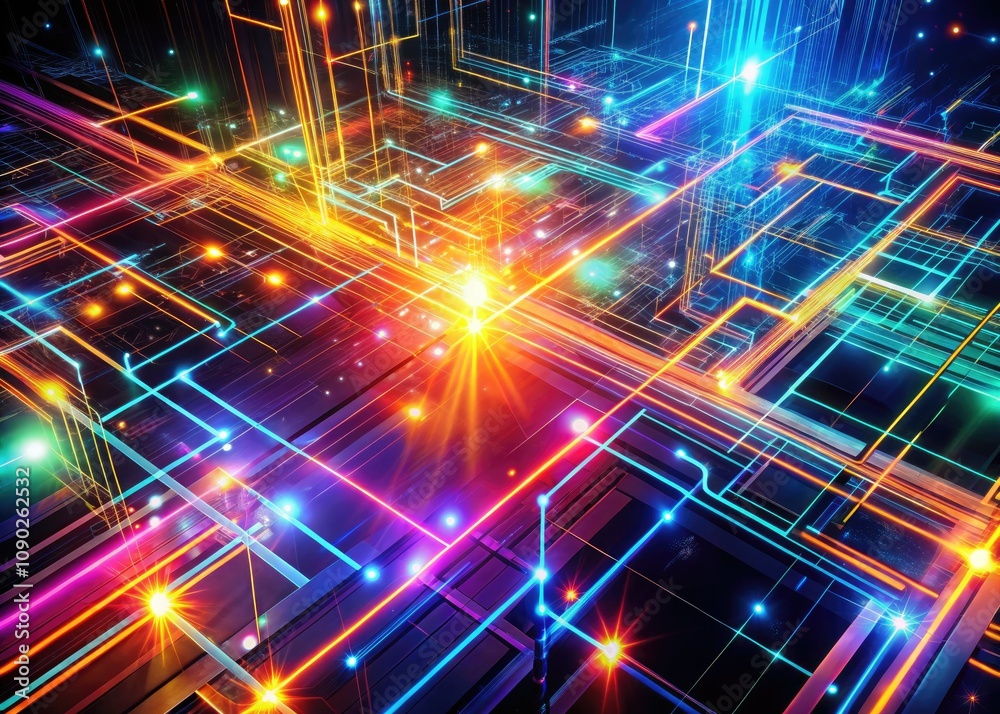 Fototapeta premium Abstract Tech Backgrounds - Futuristic Tech Illustration