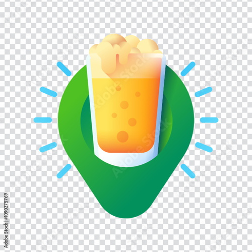 Modern and clean vector illustration of a location pin icon, representing GPS positioning or map markers. Ideal for use in navigation apps, travel brochures, delivery services, business directories, d