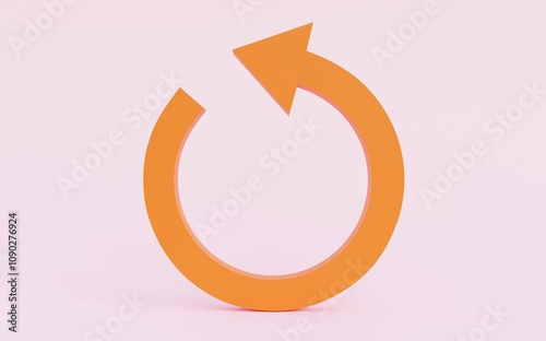 Free Download Circle arrow icon for graphic design, UI design, UX, presentation. 3d illustration. - GFXLoad