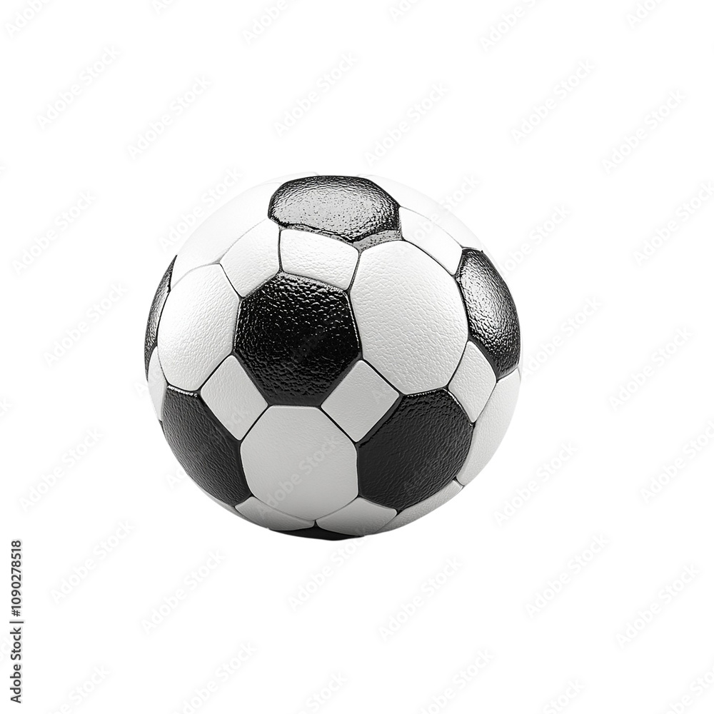 Fototapeta premium Soccer Ball Isolated on White Background Sports Photography
