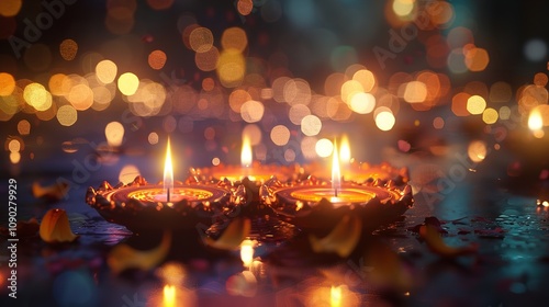 Diwali Lights Celebration Background - Hindu Festival India

 photo