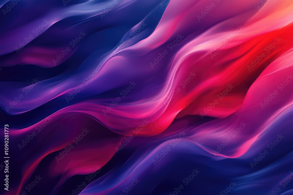 Obraz premium abstract flowing neon wave purple background