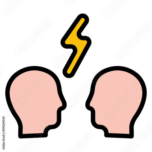 Conflict icon vector image. Can be used for Generation Gap.