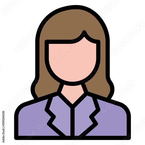 Adult Woman icon vector image. Can be used for Generation Gap.
