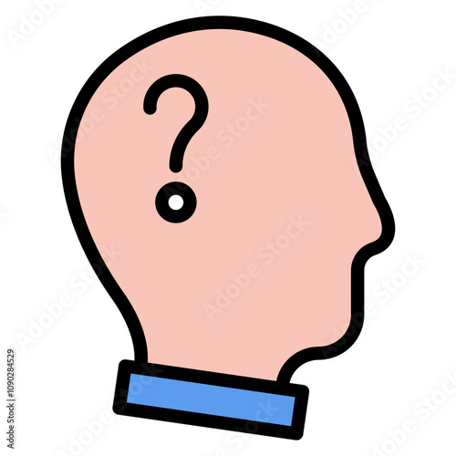 Doubt icon vector image. Can be used for Generation Gap.