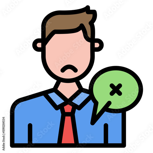 Disrespect icon vector image. Can be used for Generation Gap.