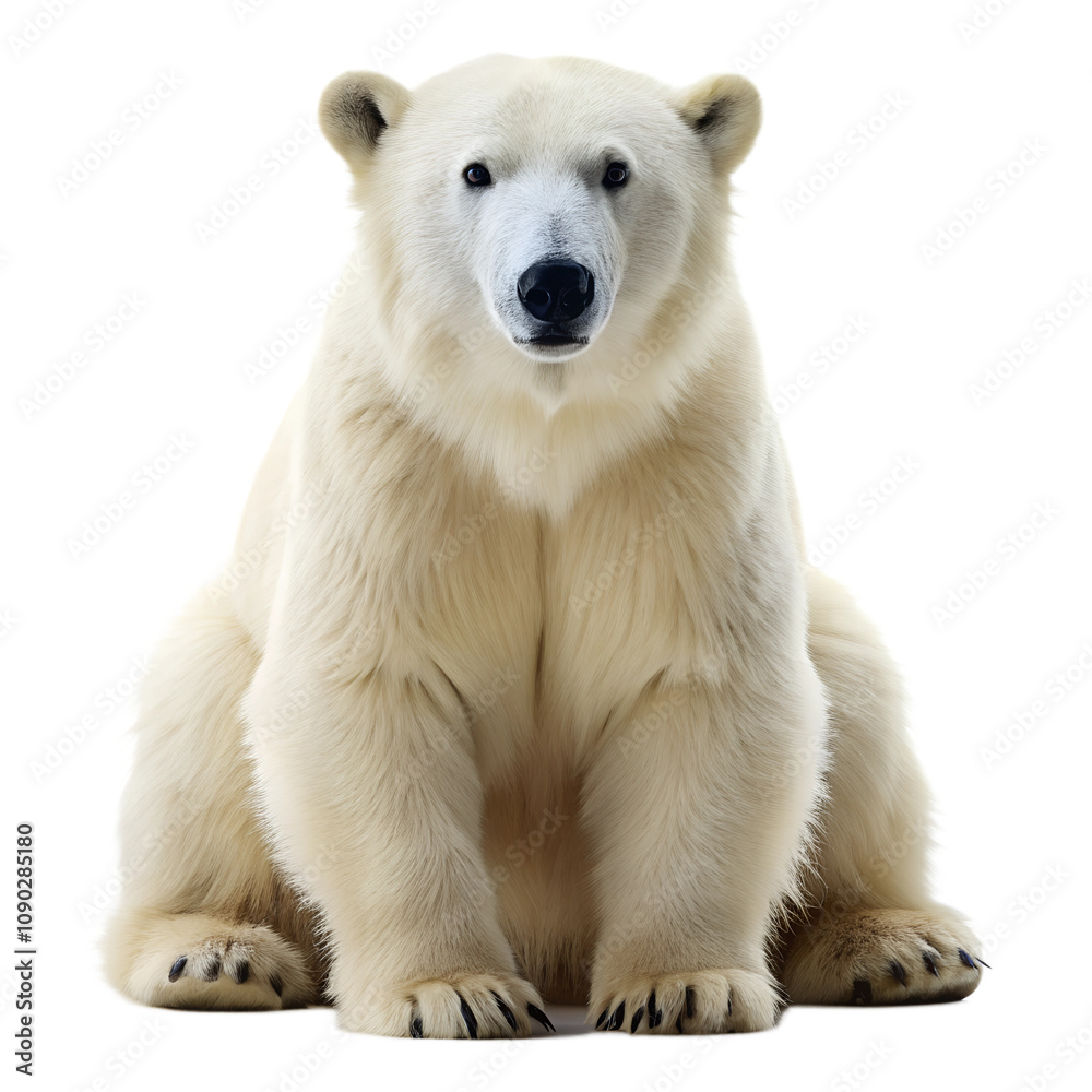 Fototapeta premium white polar bear isolated on white background