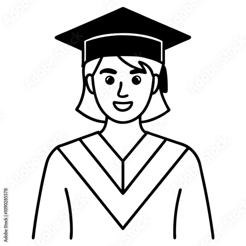 woman wearing graduation gown