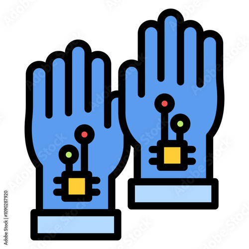 Wired Gloves icon vector image. Can be used for Augmented Reality.