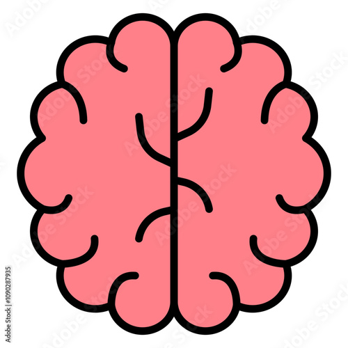 Brain icon vector image. Can be used for Human Anatomy.