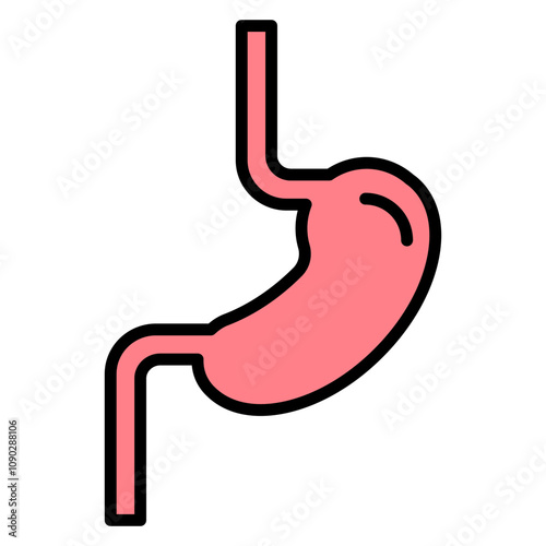 Esophagus icon vector image. Can be used for Human Anatomy.
