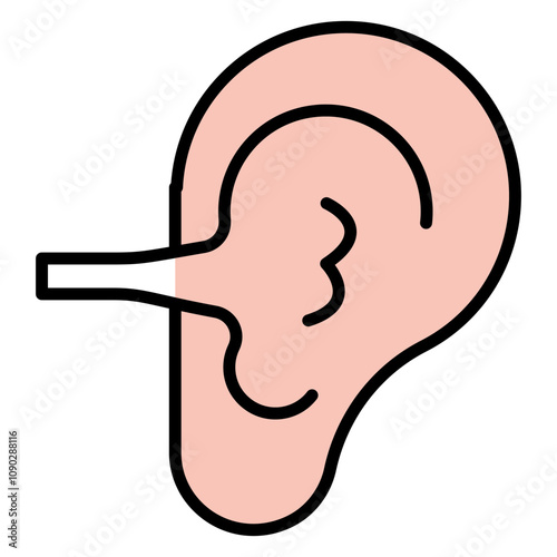 Inner Ear icon vector image. Can be used for Human Anatomy.