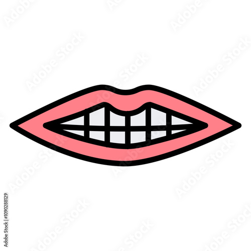 Mouth icon vector image. Can be used for Human Anatomy.