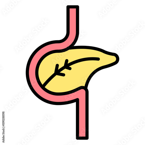 Pancreas icon vector image. Can be used for Human Anatomy.