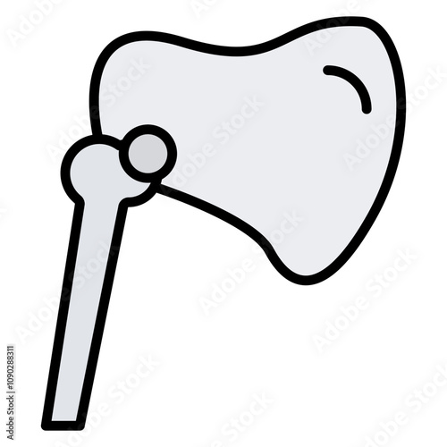Scapula icon vector image. Can be used for Human Anatomy.