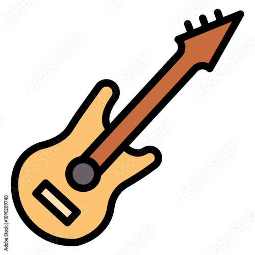 Guitar icon vector image. Can be used for Festa Junina.
