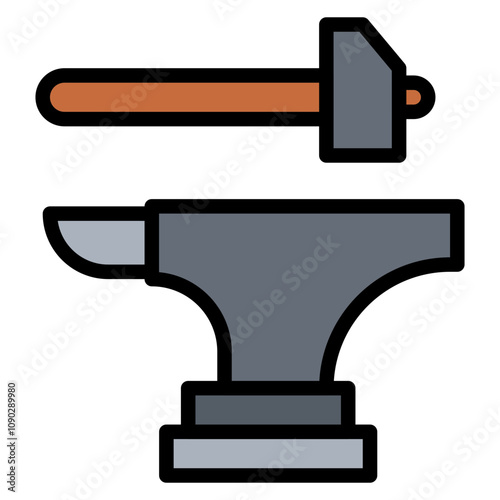 Anvil Shoot icon vector image. Can be used for Festa Junina.