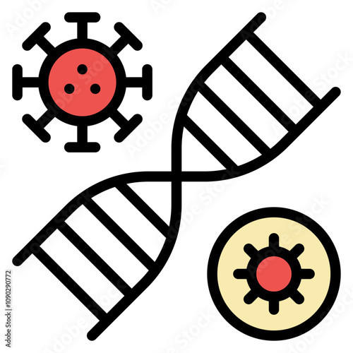 Viral Mutation icon vector image. Can be used for Infectious Diseases.