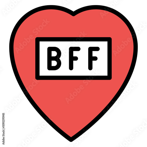 Best Friend Forever icon vector image. Can be used for Friendship.