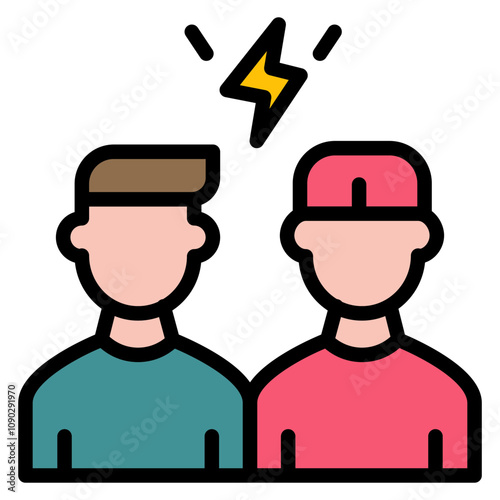 Quarrel icon vector image. Can be used for Friendship.