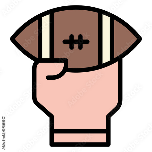 Quarterback icon vector image. Can be used for Rugby.