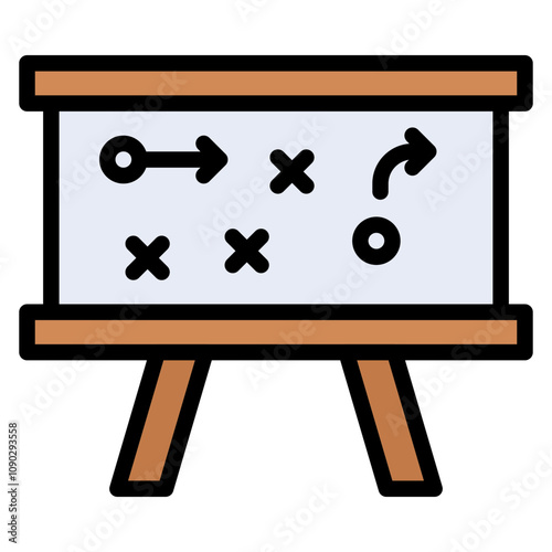 Tactics icon vector image. Can be used for Rugby.