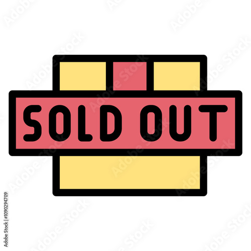 Out Of Stock icon vector image. Can be used for Warehouse.